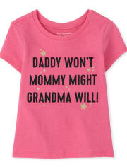 Baby And Toddler Girls Family Graphic Tee