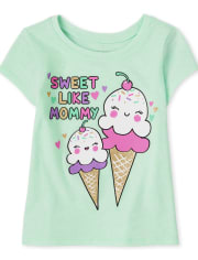 Baby And Toddler Girls Sweet Like Mommy Graphic Tee
