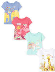 Toddler Girls Mommy's Mini Graphic Tee 4-Pack