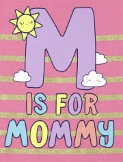 Camiseta estampada M es para mamá para bebés y niñas pequeñas