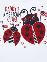 Camiseta estampada Americana Cutie para bebés y niñas pequeñas