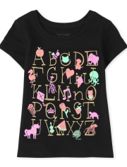 Baby And Toddler Girls ABC Graphic Tee