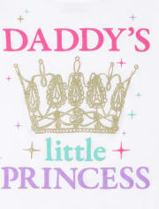 Camiseta con estampado de princesa de papá para bebés y niñas pequeñas