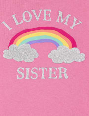Baby And Toddler Girls Love My Sister Graphic Tee