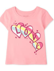 Baby And Toddler Girls Love Graphic Tee