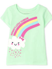 Baby And Toddler Girls Mommy's Rainbow Graphic Tee