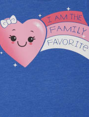 T-shirt graphique préféré de la famille des bébés et des petites filles