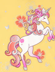 T-shirt graphique licorne pour filles