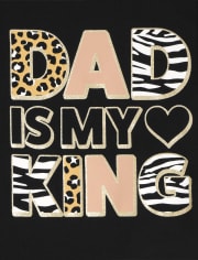 Girls Dad Is My King Graphic Tee