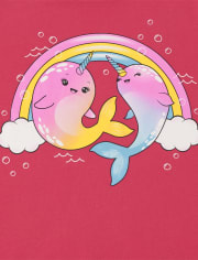 Girls Narwhal Graphic Tee