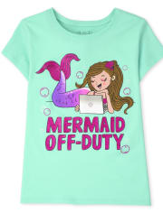 T-shirt graphique Mermaid Off Duty pour filles
