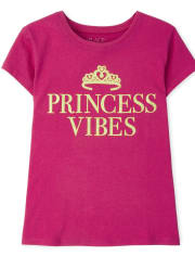 Girls Princess Vibes Graphic Tee
