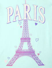 Camiseta con gráfico de París para niñas