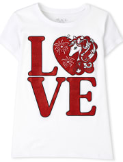 Girls Canada Day Unicorn Graphic Tee