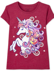 Girls Unicorn Graphic Tee