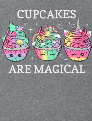 Girls Magical Cupcakes Graphic Tee