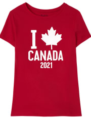 Womens Matching Family Canada Day 2021 Graphic Tee