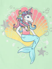 Girls Unicorn Mermaid Graphic Tee