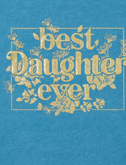 Camiseta con estampado de la mejor hija para niñas