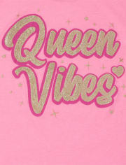 Girls Queen Vibes Graphic Tee