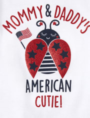 Baby Girls Americana Cutie Graphic Bodysuit