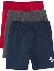 Toddler Boys Basketball Shorts 3-Pack