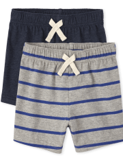 Toddler Boys Striped Shorts 2-Pack