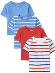 Toddler Boys Striped Top 4-Pack