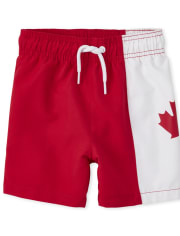 Maillot de bain de la fête du Canada pour bébés et tout-petits garçons