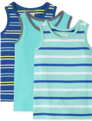 Baby And Toddler Boys Striped Tank Top 3-Pack