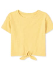 Baby and Toddler Girls Tie Front Top