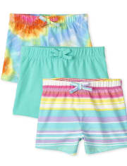 Lot de 3 shorts imprimés pour toute-petite fille