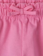 Pack de 2 pantalones cortos con vuelo para niñas pequeñas