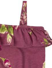 Mameluco floral de un hombro para bebés y niñas pequeñas