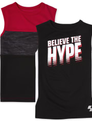 Boys Performance Muscle Tank Top 2-Pack