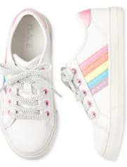 Girls Glitter Rainbow Low Top Sneakers