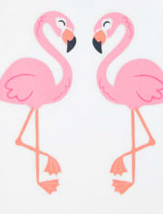Toddler Girls Mix And Match Sleeveless Flamingo Ruffle Top
