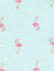 Ensemble 2 pièces flamant rose pour petites filles