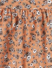 Toddler Girls Floral Ruffle 2-Piece Set