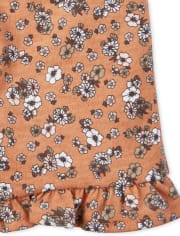 Toddler Girls Floral Ruffle 2-Piece Set