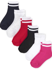 Girls Striped Midi Socks 6-Pack
