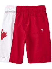 Boys Canada Day Swim Trunks