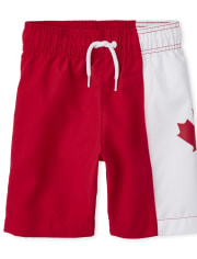 Boys Canada Day Swim Trunks