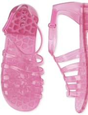 Girls Braided Jelly Sandals