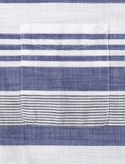 Chemise boutonnée en chambray rayé papa et moi pour hommes