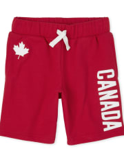 Short en molleton de la fête du Canada pour garçon