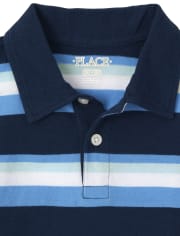 Boys Striped Jersey Polo 2-Pack