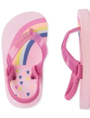 Toddler Girls Rainbow Flip Flops