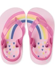 Toddler Girls Rainbow Flip Flops