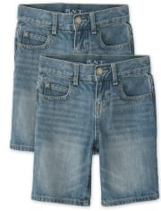 Pack de 2 pantalones cortos de mezclilla para niños